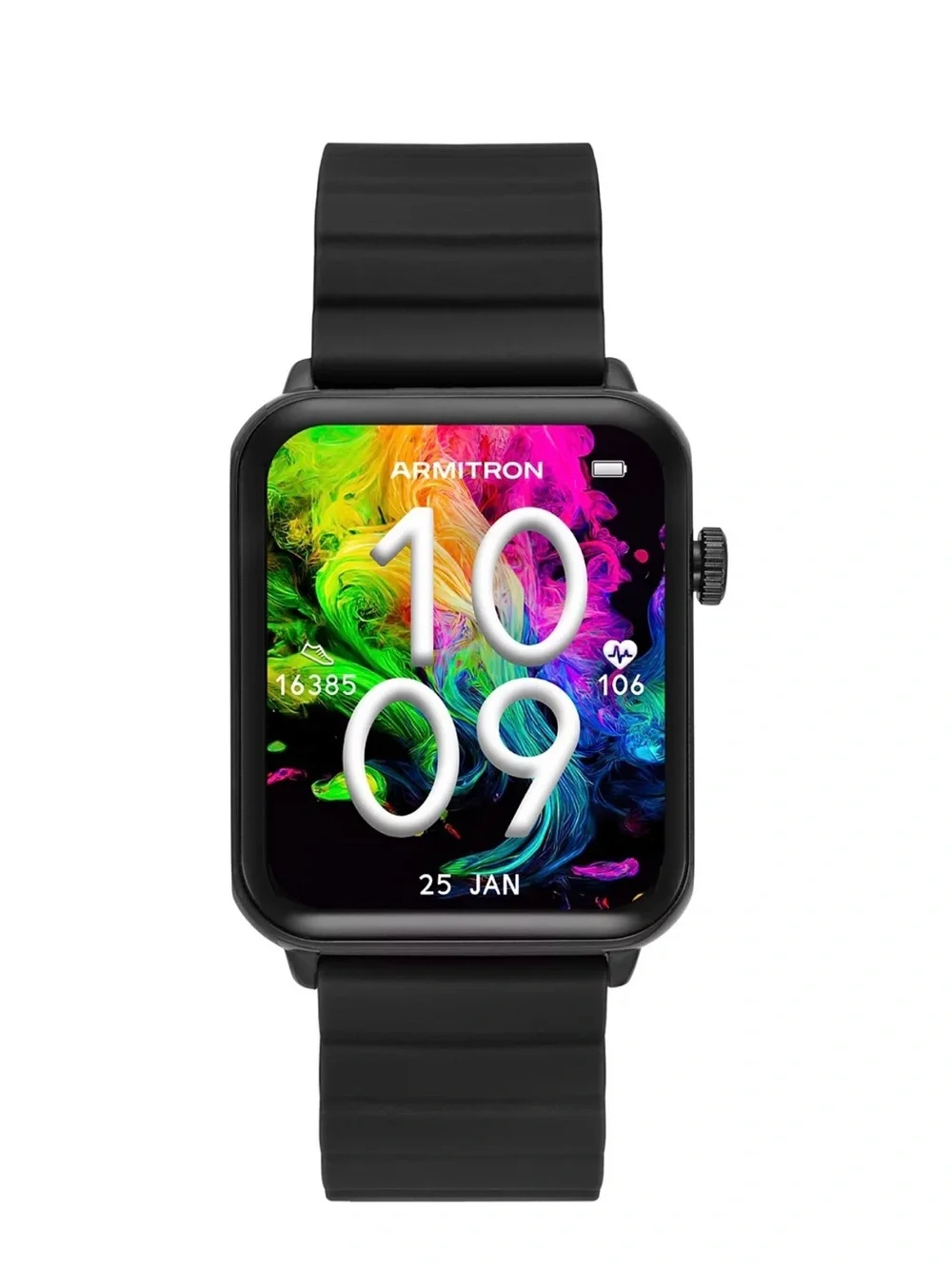 Armitron Connect Matrix Black Silicone Smartwatch, 44mm